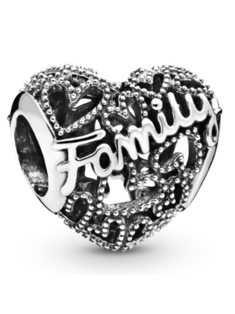 Pandora Sterling Silver Family Heart Charm - 798571C00